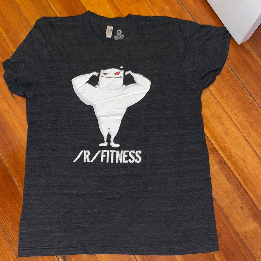 Reddit /r/Fitness T-Shirt, Rare Custom! Heather Dark Grey